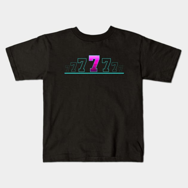 Number 7 Kids T-Shirt by T-Shirts Zone